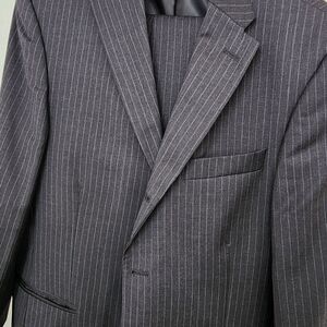 Perry Ellis Gray Pinstripe Suit Blazer